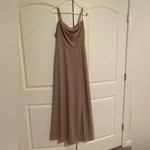 Birdy Grey Taupe Medium Ash Crepe Dress